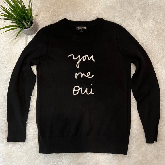 Banana Republic Sweaters - Banana Republic Italian Merino Blend "You Me Oui" Sweater